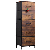 WLIVE fabric dresser five-drawer tower for organized bedrooms