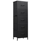 WLIVE Fabric Dresser with wood top shows sturdy storage for lamps and decor