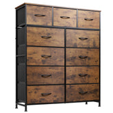 WLIVE tall dresser with wood top showcasing sturdy design for bedroom storage