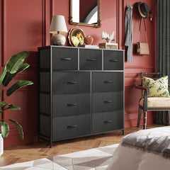 WLIVE wood-top dresser with lamp area enhances daily organization.