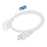 WMSDGZAI small 3ft white flat extension cord with slim design for space-saving indoors.
