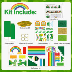 Wninbu Leprechaun Trap Kit for Kids sturdy gold badges for a shiny finish