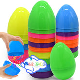 WODMAZ 12-pack jumbo Easter eggs in bright colors for color-coded egg hunts