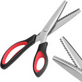WFOEJEJ pinking shears with 9-inch zigzag teeth for fabric edge protection