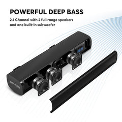 Wohome S100 built-in subwoofer delivers deep bass without extra speakers.