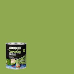Wolman CopperCoat Green brush application on deck end cuts protects against decay
