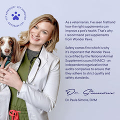 Wonder Paws liquid collagen dropper for easy daily dosing and joint support