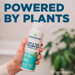 Wondercide cedarwood scent highlighting a woodsy aroma during baths