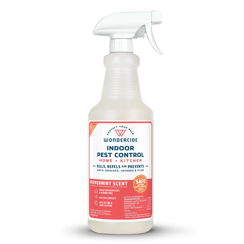 Wondercide indoor pest control spray bottle ready for home use