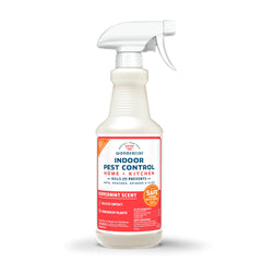 Wondercide indoor pest spray bottle pour showing easy application for pest defense.