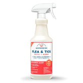 Wondercide spray bottle pour showing easy, pet-safe application against pests.