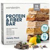 WonderSlim variety-pack bar front view for on-the-go snacking.