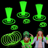 Wondrus green glow sticks 72-pack for safe, bright party lighting and outdoor fun.