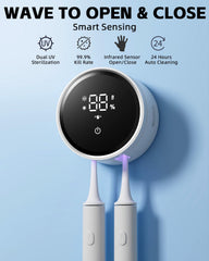 WONICO wall-mounted toothbrush holder keeps brushes off the counter
