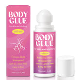 Wonshine Body Glue Roll-On bottle close-up showing strong adhesion for stagewear