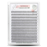 WONSIS 20D lash clusters pack closeup shows lightweight fibers for natural volume.