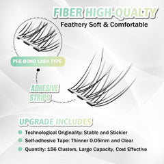 WONSIS beginner-friendly application step shows quick, glue-free lash makeup.