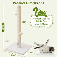 Woochpet tall cat scratcher shown assembled and ready for use