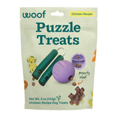 WOOF air-dried puzzle treats in packaging for dogs