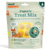 WOOF Pupsicle Mix bacon-cheese bag front shows premium dog-safe ingredients for tasty treats