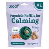 WOOF Pupsicle refill calming pops ready-to-use for calmer playtime sessions.