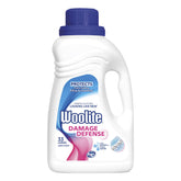 Woolite Damage Defense bottle pour shows fiber protection for lasting shape