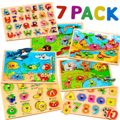 WOOODLIFY wooden alphabet puzzle pieces boost letter recognition and fine motor skills.