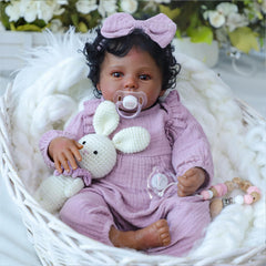 WOOROY Realistic Reborn Doll face close-up showing expressive eyes for imaginative play.