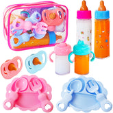 Woozettn bottle set with four magic bottles for realistic doll feeding.