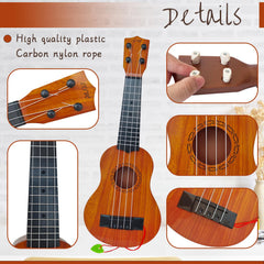 Woozettn Ukulele strings close-up, durable nylon strings designed for gentle play.
