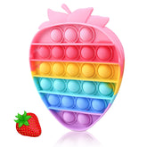 Woplagyreat bubble fidget strawberry push: portable stress relief for kids and adults.