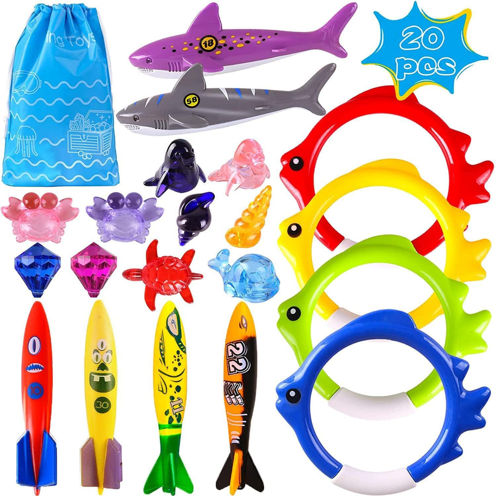 Woplagyreat torpedo diving toy, easy to spot underwater for quick retrieval