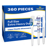 WORDOP 360-count extra heavy duty plastic forks for party-ready, sturdy meals