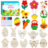 Worgree Easter crafts with wooden magnets for fridge decor and creative play