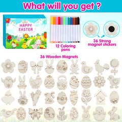 Worgree colored pens pack for bright, easy painting of Easter wooden magnets