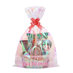 woric iridescent cellophane bag for gift baskets with color-shifting wrap