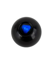 World's Smallest Magic 8 Ball close-up, durable classic black finish for everyday carry.