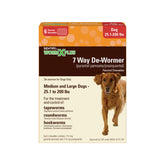 WORM X PLUS 7‑way de-wormer tablets for dogs offer broad-spectrum support.