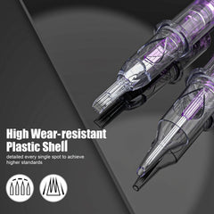 Wormhole Tattoo needles with transparent housing improve session visibility.