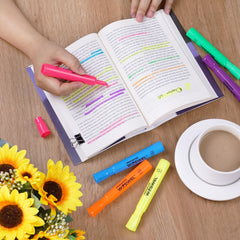 WOSWEL highlighters quick-drying ink helps prevent smears during study.