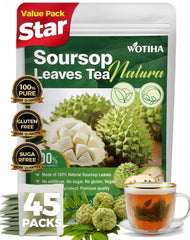 WOTIHA 45-count soursop tea bags box ready for daily wellness and family sharing.
