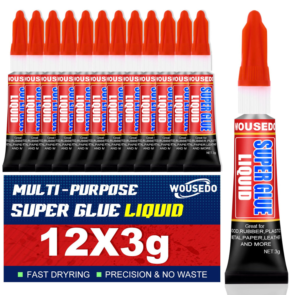 WOUSEDO 12-tube pack close-up showing easy, individual packaging for quick repairs.