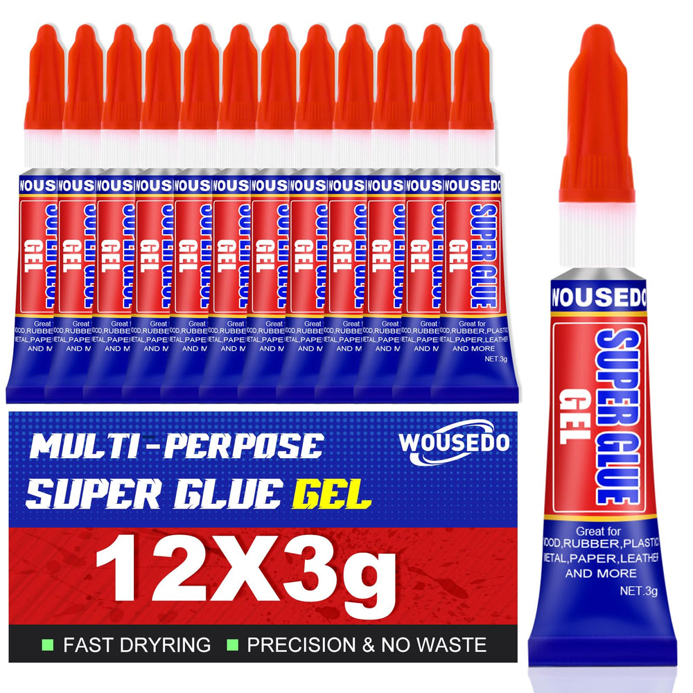 WOUSEDO 12-tubes-pack showing convenient single-use tubes for precise, mess-free repairs.