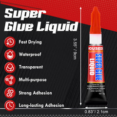 WOUSEDO clear glue dries fast with an almost invisible bond.