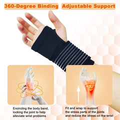 WOXVM wrist brace in use on golf course showing performance support