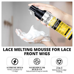 WOZUTUNT Lace Melting Mousse kit contents arranged for easy setup