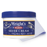 Wright's Silver Cream bottle pour demonstrates quick tarnish removal and bright shine.