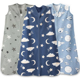 Wrrernsin baby sleep sack three-pack patterns keeps newborns cozy and breathable.