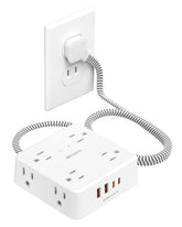 Wrxdmc 2-prong to 3-prong adapter with surge protection for older outlets
