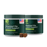 Wuffes hip and joint supplement bottle with chews for dogs' mobility